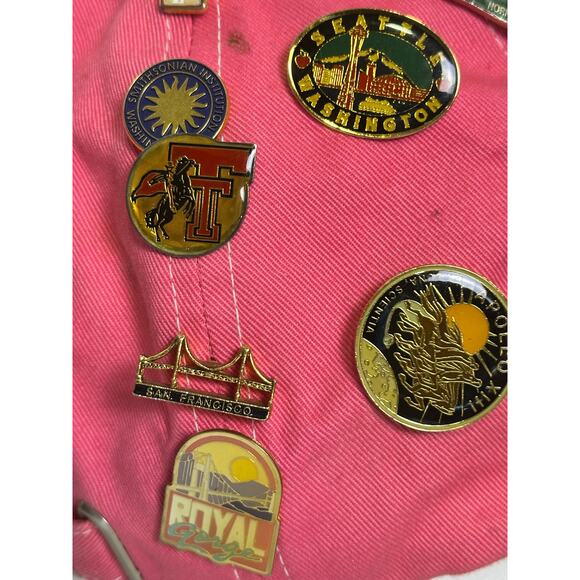 Pink Richmond VA Cap w/39 Souvenir Pins & Paul McCartney World Tour Pin - Picture 11 of 14